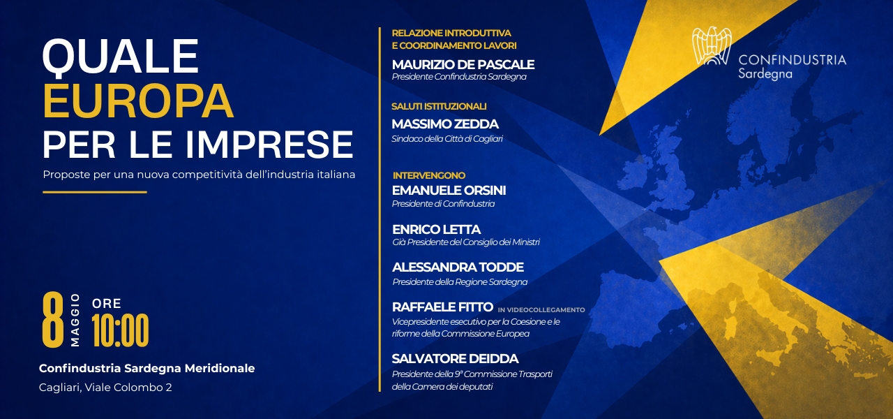 "QUALE EUROPA PER LE IMPRESE" | Emanuele Orsini ed Enrico Letta ospiti di Confindustria Sardegna