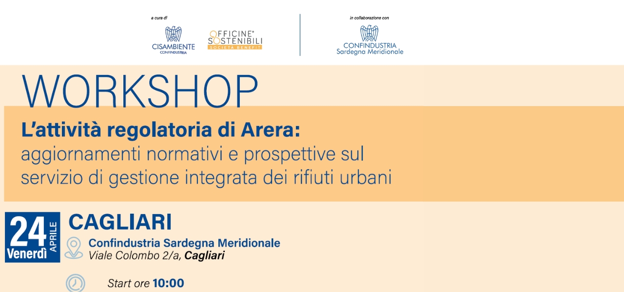 Workshop sull’attività regolatoria di ARERA: focus su rifiuti urbani e nuove prospettive