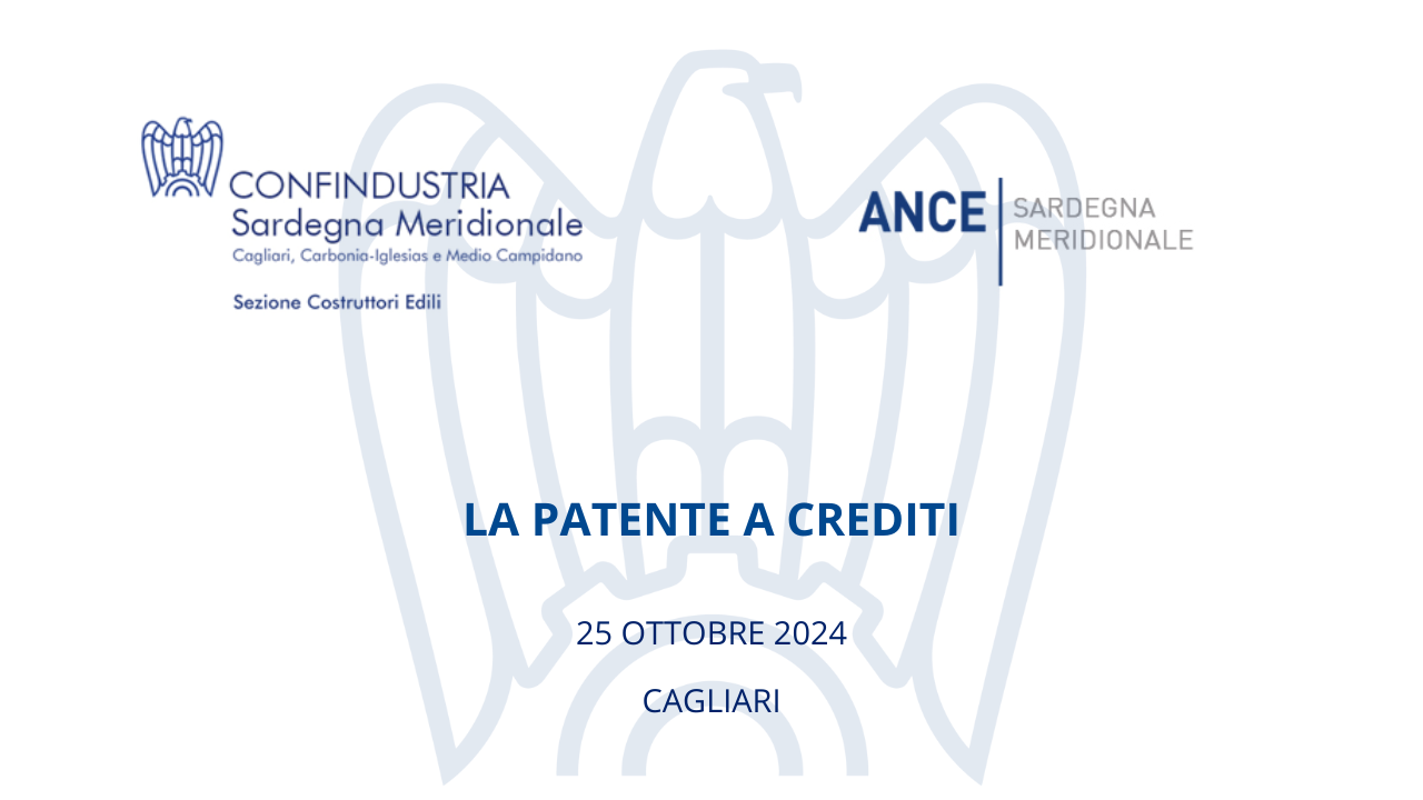 La patente a crediti - incontro 25 ottobre 2024