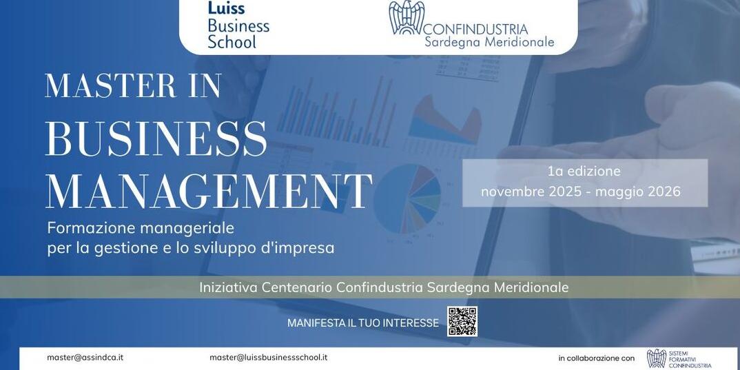 MASTER BUSINESS MANAGEMENT DELLA LUISS | APERTE LE ISCRIZIONI PER LA 1A EDIZIONE 2025 - 2026
