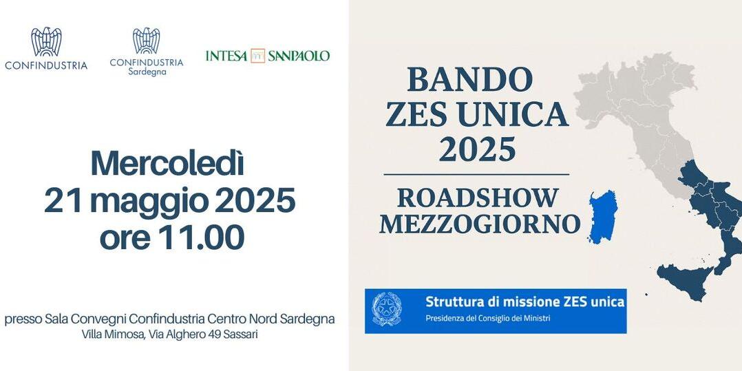 SEMINARIO BANDO ZES UNICA - IL VALORE DEL MEZZOGIORNO E LE OPPORTUNITA' DELLA ZES UNICA