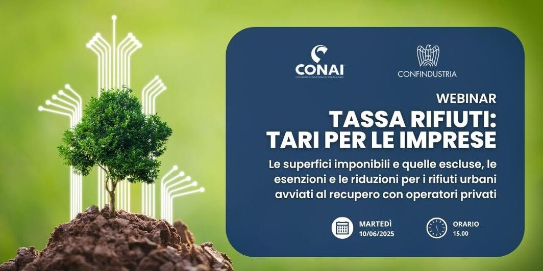 WEBINAR CONFINDUSTRIA - CONAI | TASSA RIFIUTI: TARI PER LE IMPRESE