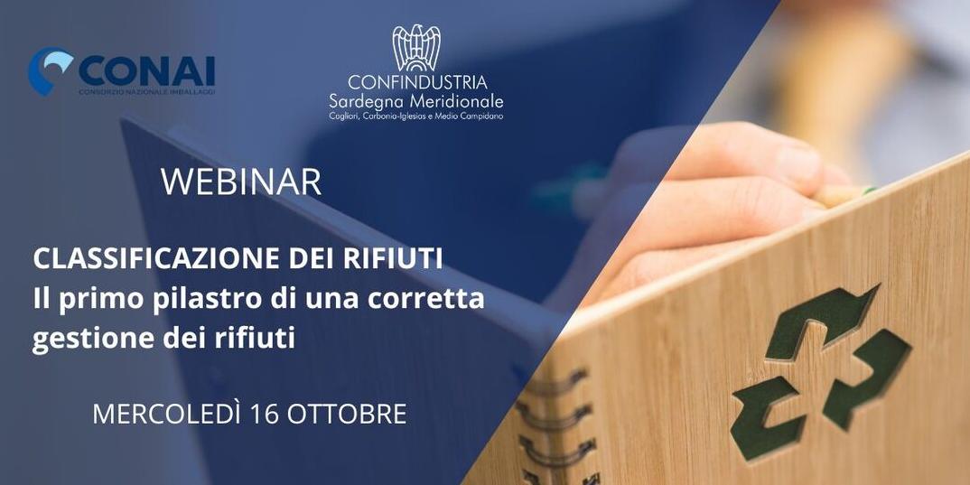 “CLASSIFICAZIONE DEI RIFIUTI E CORRETTA GESTIONE”- WEBINAR CONAI MERCOLEDÌ 16 OTTOBRE