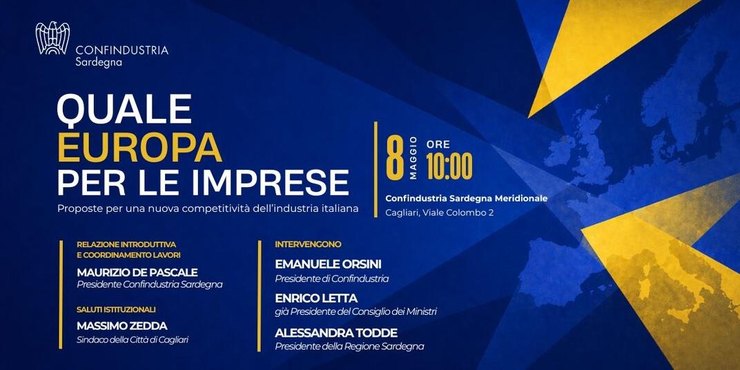 Quale Europa per le imprese: confronto a Cagliari con Orsini e Letta