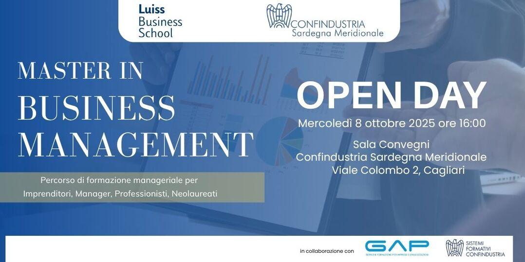 MASTER BUSINESS MANAGEMENT DELLA LUISS | 8 OTTOBRE OPEN DAY