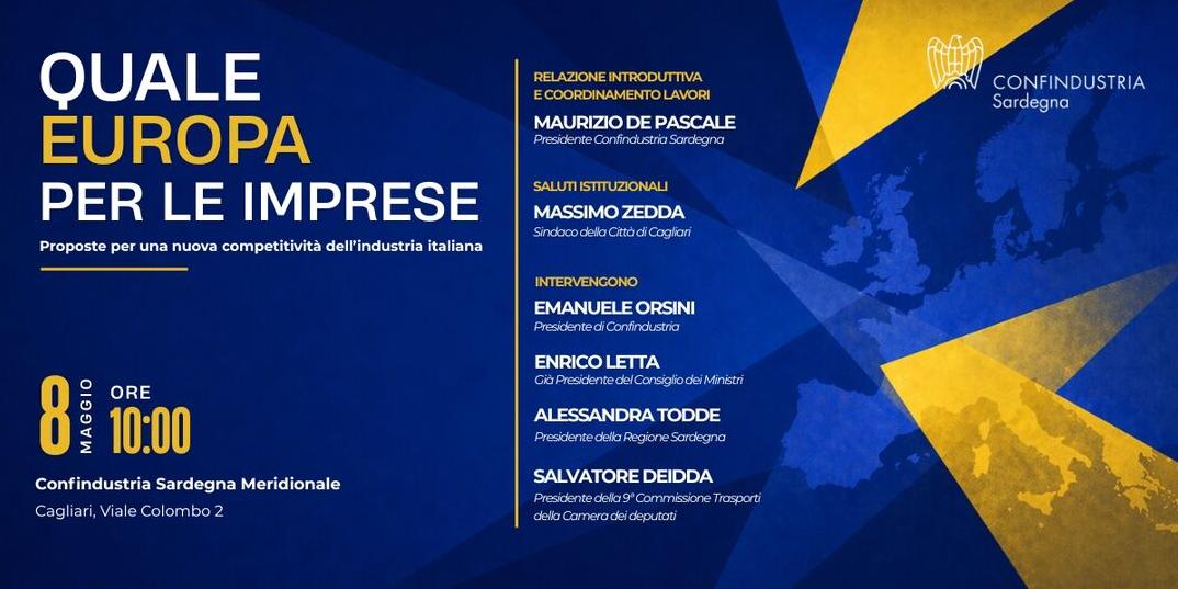 Quale Europa per le imprese: confronto a Cagliari con Orsini e Letta