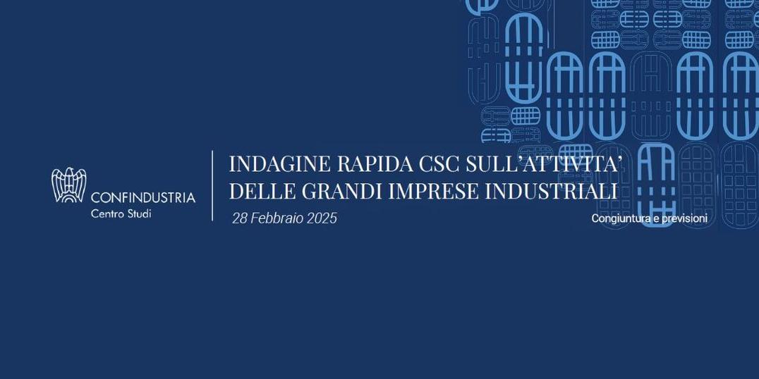 INDAGINE RAPIDA SULL’ATTIVITA’ DELLE GRANDI IMPRESE INDUSTRIALI: I DATI DI FEBBRAIO 2025